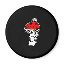 Black Skull Beanie Magnets