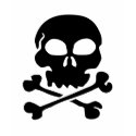Black Skull & Crossbones T-shirt - Customised