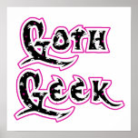 Black Skull Goth Geek posters