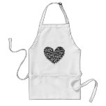 Black Skull Heart Apron