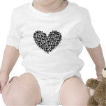 Black Skull Heart T-shirts