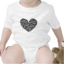 Black Skull Heart t-shirts