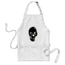 Black Skull - Negative Image Apron