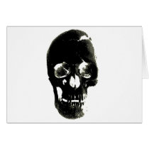 Black Skull - Negative Image Card