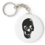 Black Skull - Negative Image Key Chains
