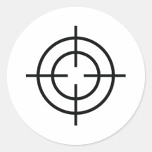 black sniper  crosslines icon sticker