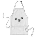 black snowflakes apron