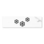 black snowflakes bumper sticker