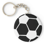 black soccer ball key chains