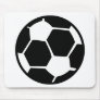 black soccer ball mouse pad