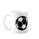black soccer ball coffee mug