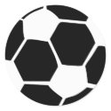 black soccer ball stickers