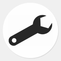 Black Spanner Stickers