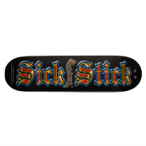 Black Sparkle ~ Sick Stick Logo Pro Deck