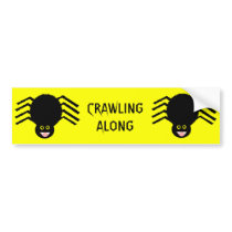 Black Spider CRAWLING ALONG Bumper Sticker