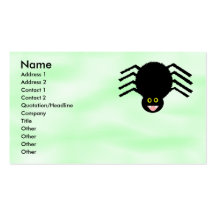 Black Spider Customizable Business Card