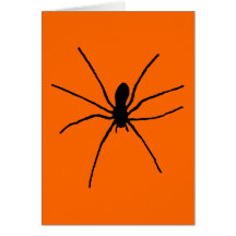 Black Spider Template Greeting Card