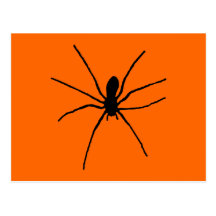 Black Spider Template Postcard
