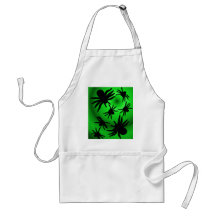 Black Spiders on Green Apron