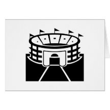 Black Sports Stadium Cards