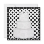 BLACK SPOT CAKE WEDDDING INVITATION