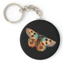 Black Spotted Butterfly keychains
