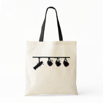 Black Stage Light Silhouettes Digital Camera Canvas Bag