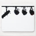 Black Stage Light Silhouettes Digital Camera mousepads