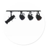 Black Stage Light Silhouettes Digital Camera stickers