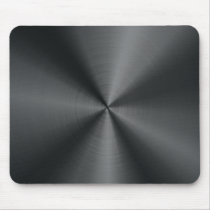 Black Stainless Steel Look Metal Pattern Mouse Pad