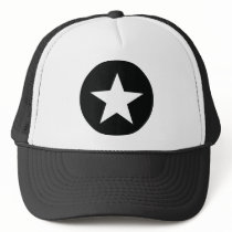 black star icon army mesh hat