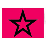 Black Star on Pink - Card
