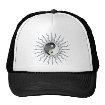 Black Starburst Yin Yang Hat