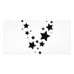 black stars rain icon photo cards