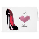 Black Stiletto Shoe Art cards