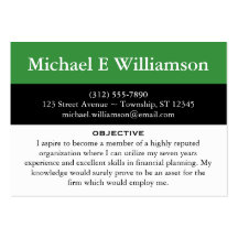 Black Stripe Green RESUME Business Cards