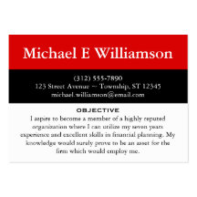 Black Stripe Red RESUME Business Cards
