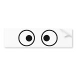 black stupid eyes bumper stickers