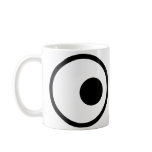 black stupid eyes coffee mug