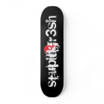 Black"stupid fr3sh" skull deck skateboards