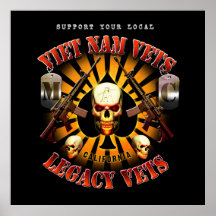 Black Support Viet Nam / Legacy Vets MC - Art Print