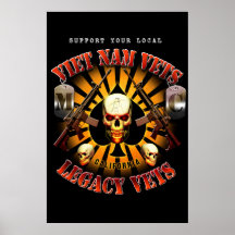 Black Support Viet Nam / Legacy Vets MC Art Print