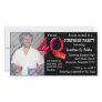 Black Surprise 40th Birthday Party Photo Invite