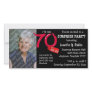Black Surprise 70th Birthday Party Photo Invite