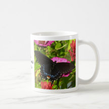 BLACK SWALLOWTAIL BUTTERFLY mug