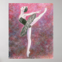 Black Swan Ballet Art Print