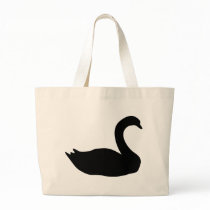 black swan icon canvas bag