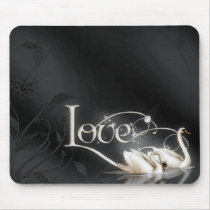 Black Swan Love Mousepad