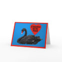 Black Swan Valentine Card for Friend