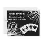 Black Swirl Custom Invitations